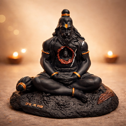 Hanuman Idol with Shri Ram in Heart – Spiritual Protection & Blessings Décor