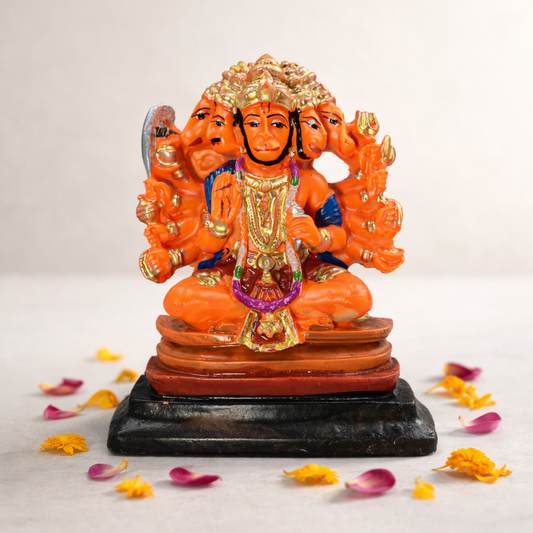 Panchmukhi Hanuman Idol (13 cm) - Protection & Positive Energy