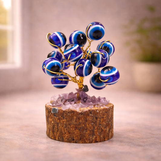Evil Eye Protection Tree – Blue Nazar Feng Shui Positive Energy Showpiece