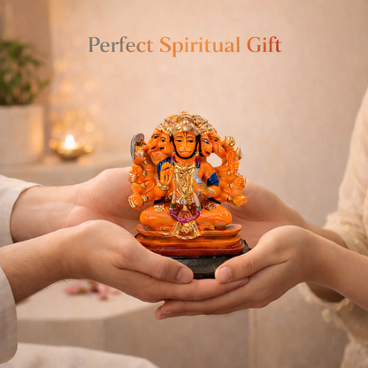 Panchmukhi Hanuman Idol (13 cm) - Protection & Positive Energy