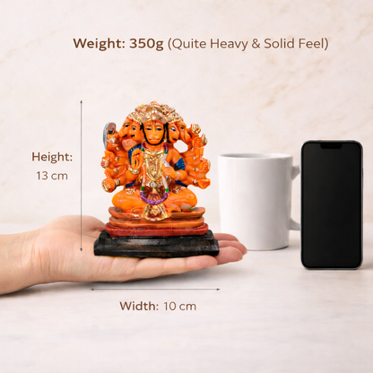 Panchmukhi Hanuman Idol (13 cm) - Protection & Positive Energy